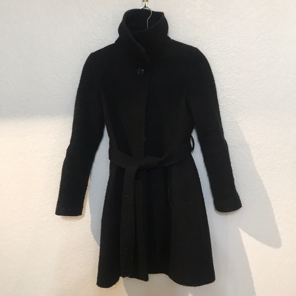 New York & Company wool blend long coat with belt - Picture 2 of 5